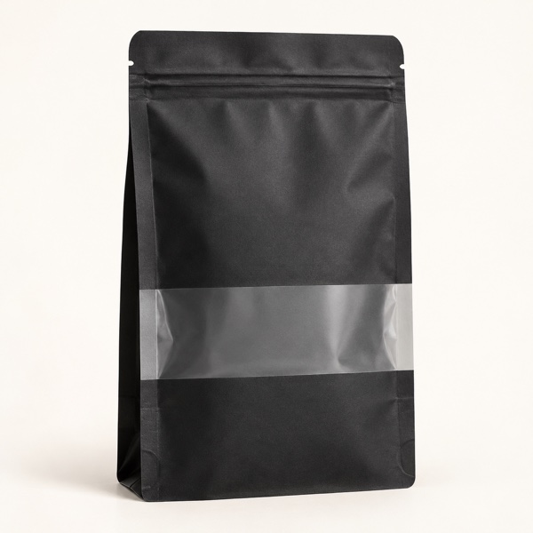Doypack kraft noir – 20×30