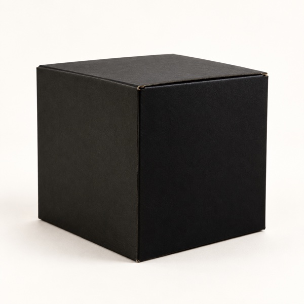 Boite carton renforcé noir mat – 11x11x11