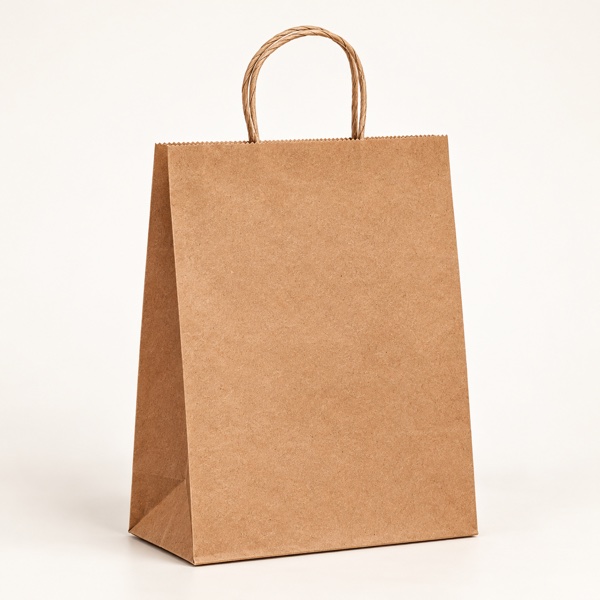 Sac Papier Kraft Premium à Poignées Torsadées – 13x8x21