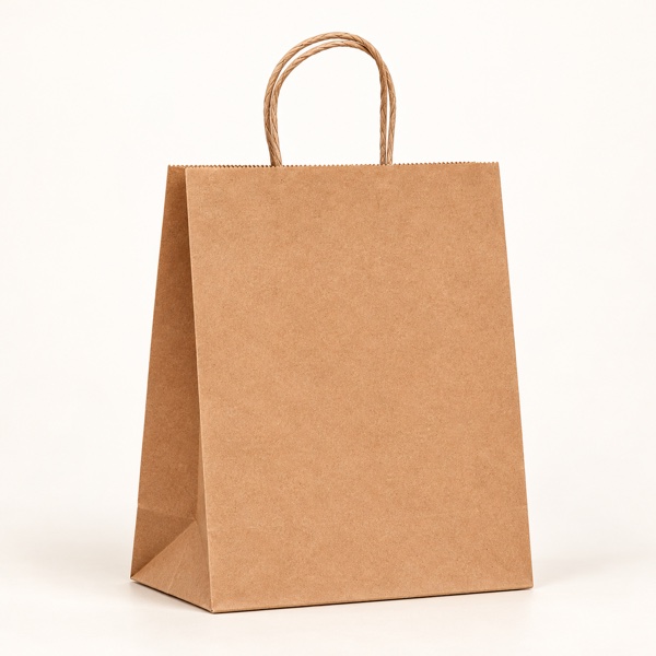 Sac Papier Kraft Premium à Poignées Torsadées – 16x8x22
