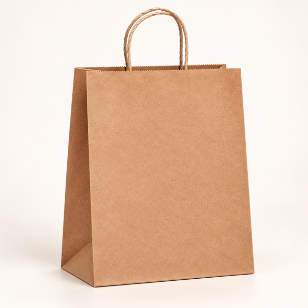 Sac Papier Kraft Premium à Poignées Torsadées – 26x12x33
