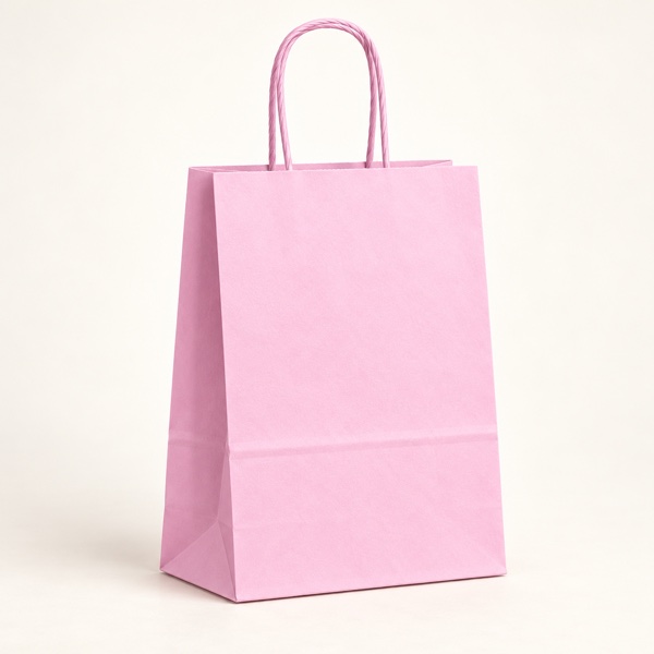 Sac Papier Lilas Premium à Poignées Torsadées – 16x8x22