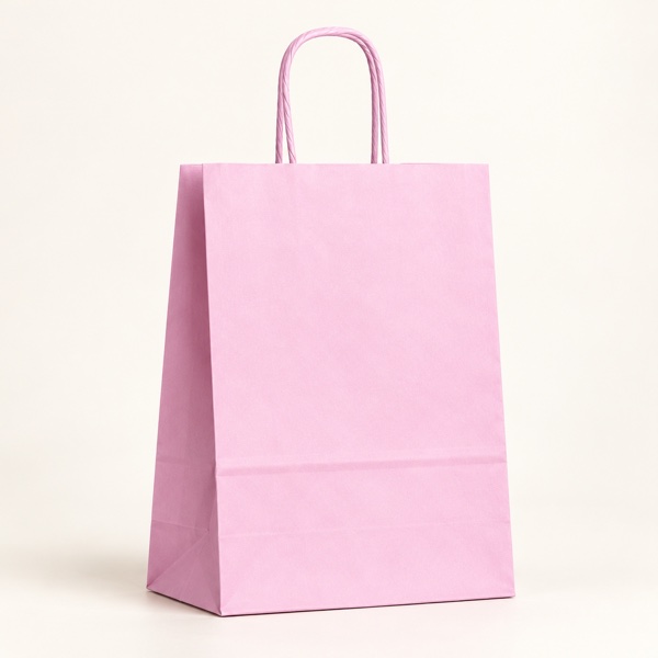 Sac Papier Lilas Premium à Poignées Torsadées – 26x12x33