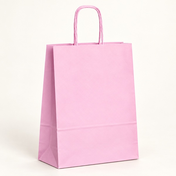 Sac Papier Lilas Premium à Poignées Torsadées – 31x12x42