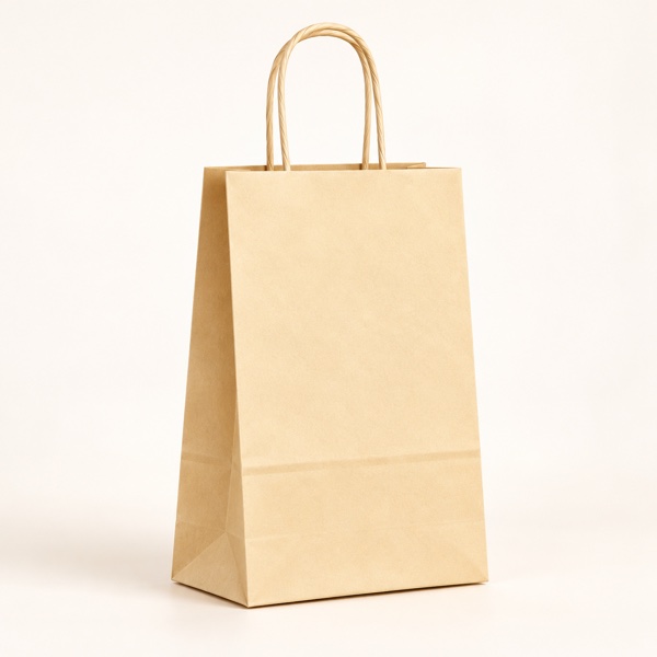 Sac Papier Nude Premium à Poignées Torsadées – 13x8x21